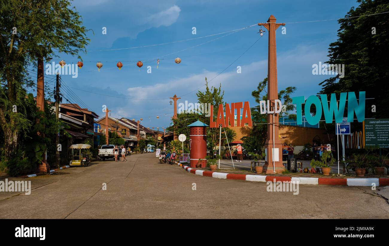 Koh Lanta Thailand, old town of Koh Lanta during dusk sunset Stock Photo Alamy