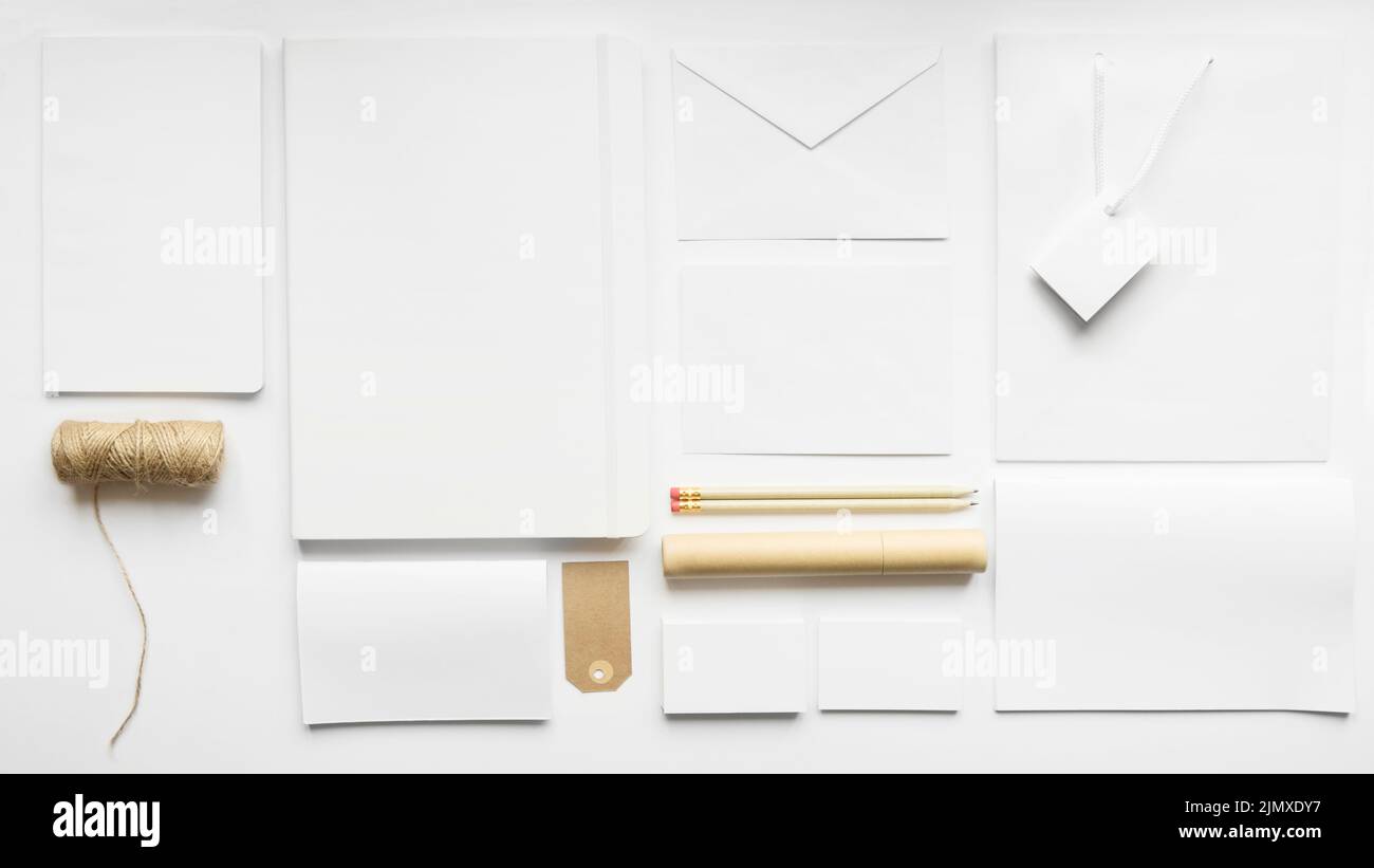 Blank stationery mockup Stock Photo