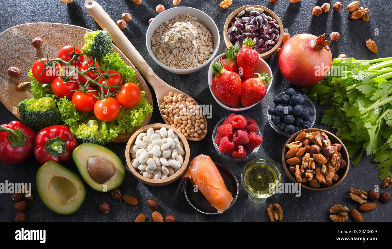 Cholesterol lowering food products. Diet increasing levels of high