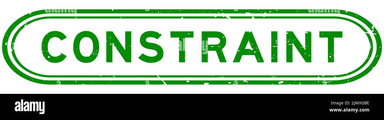Grunge green constraint word rubber seal stamp on white background ...