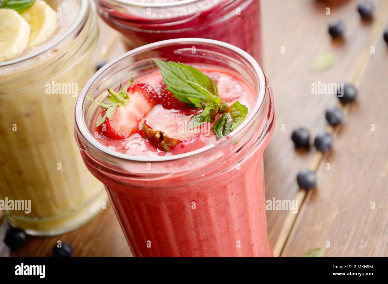 Strawberry banana milk shake hi-res stock photography and images - Alamy