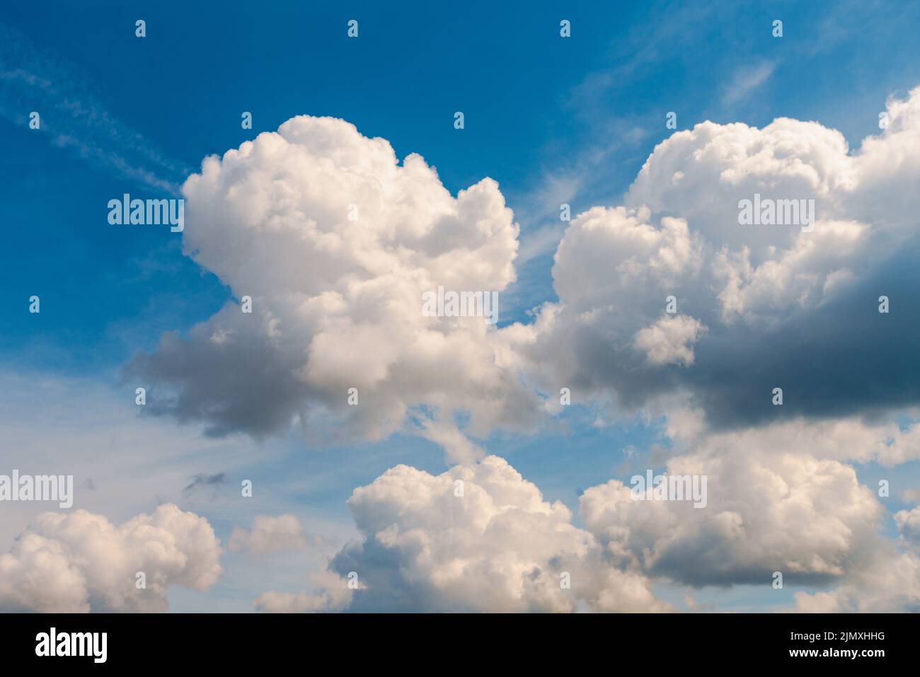 White, Fluffy Clouds In Blue Sky. Background From Clouds Stock Photo ...