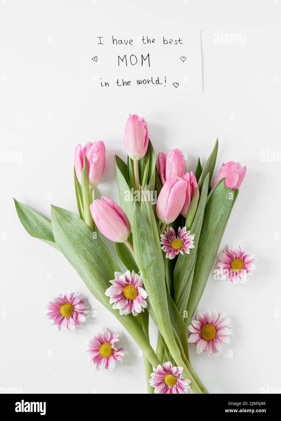 View tulips arrangement Stock Photo