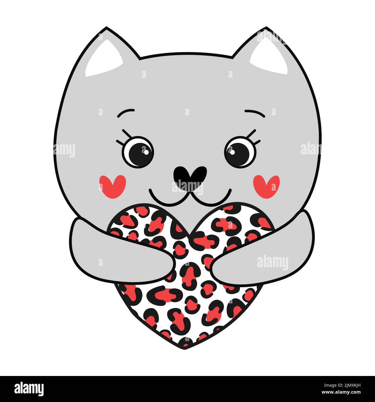 Cute Doodle Cat Holding Heart Stock Vector Image Art Alamy Cute Doodle Cat Holding Heart Stock Vector Image Art Alamy