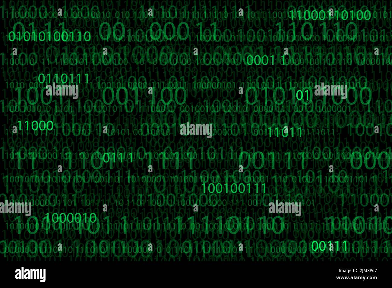 Digital stream binary code data Stock Photo