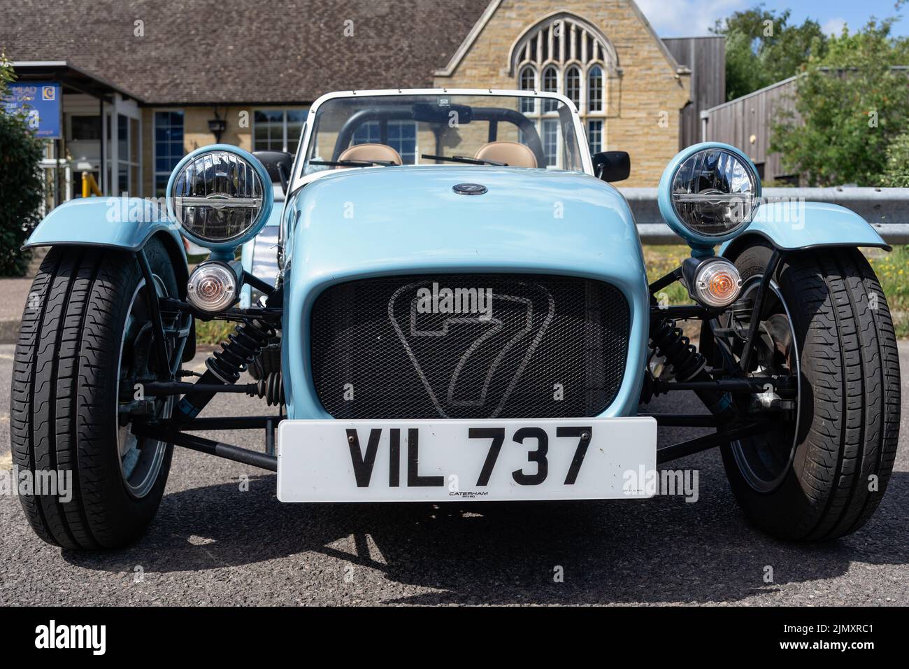 EAST GRINSTEAD, WEST SUSSEX, UK - JULY 1 : View of a Caterham Seven in East Grinstead on July 1, 2022 Stock Photo