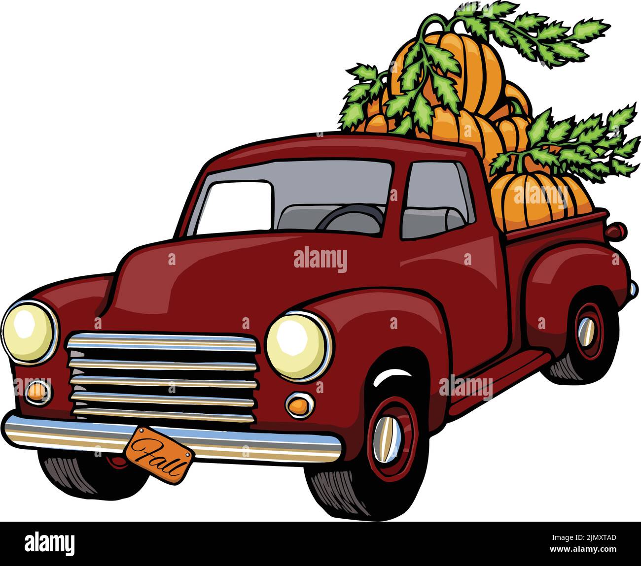 Vintage 1950s pumpkin truck hi-res stock photography and images - Alamy