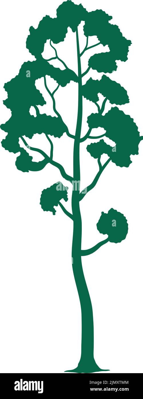 green tree plant silhouette icon Stock Vector Image & Art - Alamy
