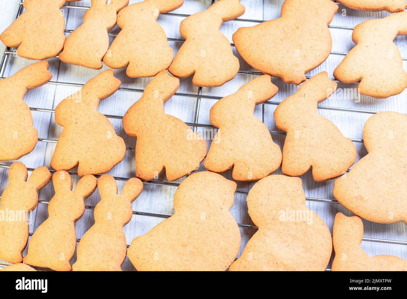 Traditional ginger cookies for Easter. Stock Photo