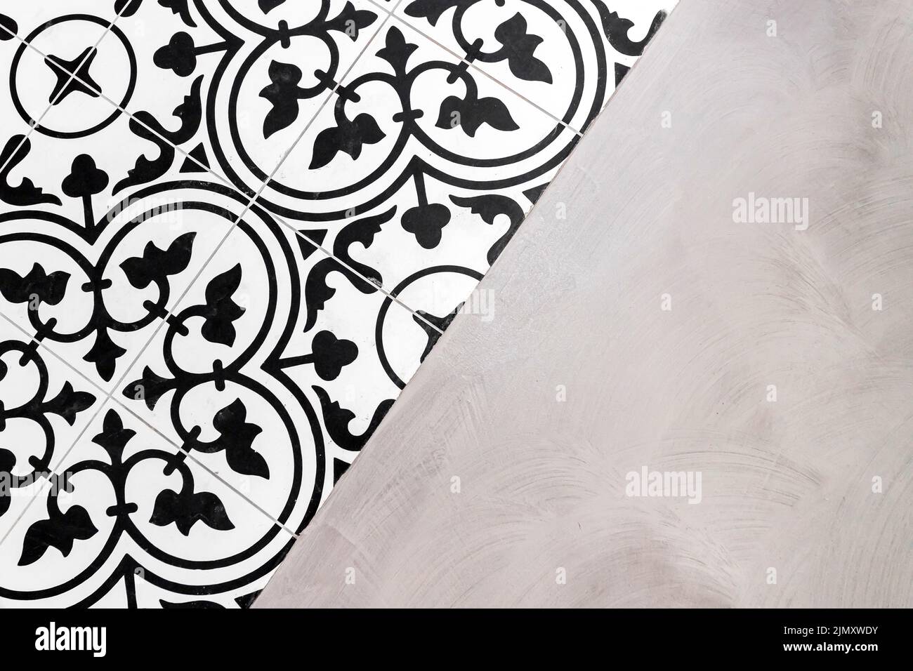 Decorated floor Stock Photo