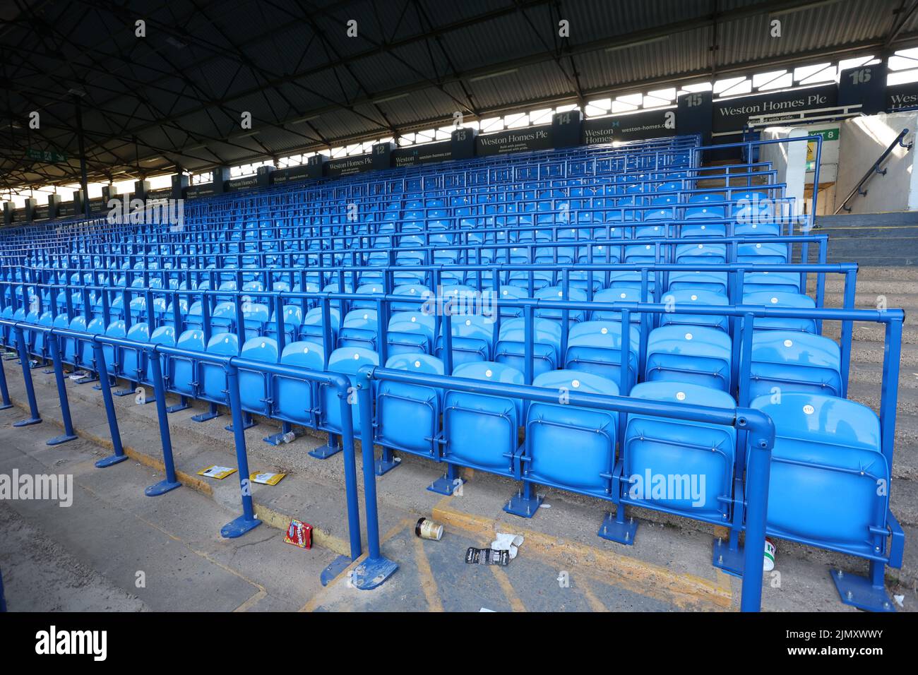 Peterborough, UK. 06th Aug, 2022. New safe standing in the London Road