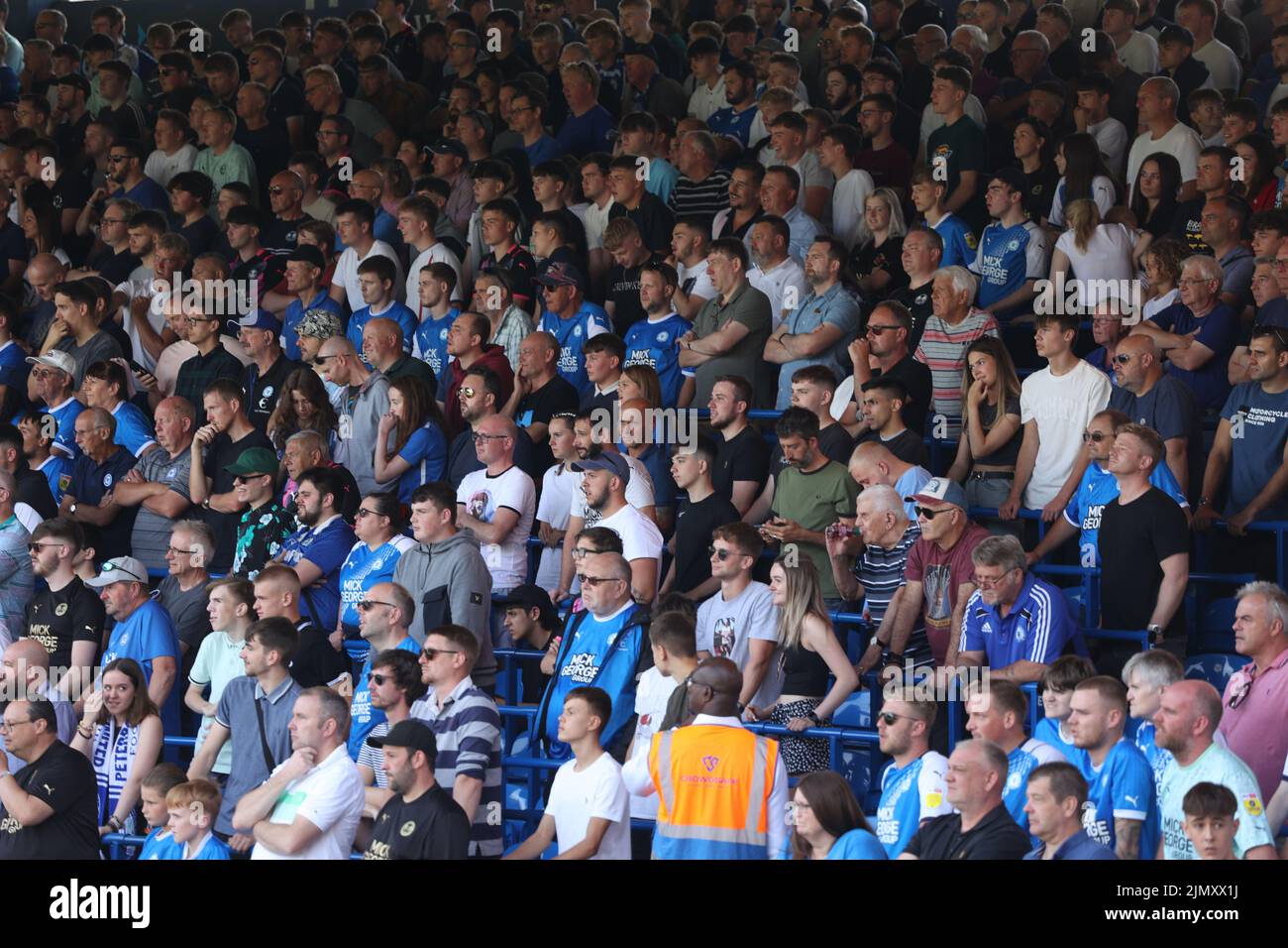 Peterborough, UK. 06th Aug, 2022. new safe standing at the London Road