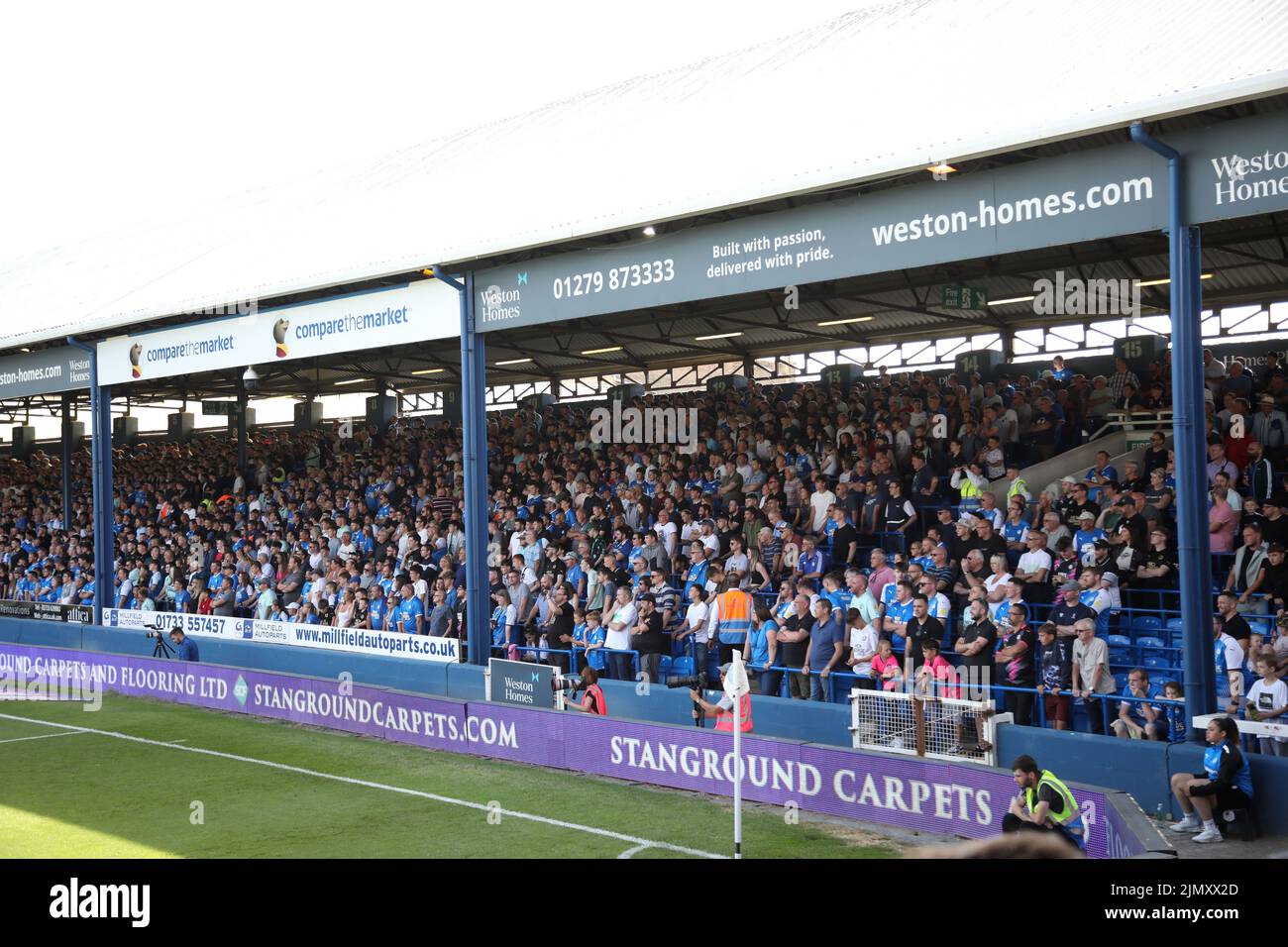 Safe standing football stadium uk hires stock photography and images
