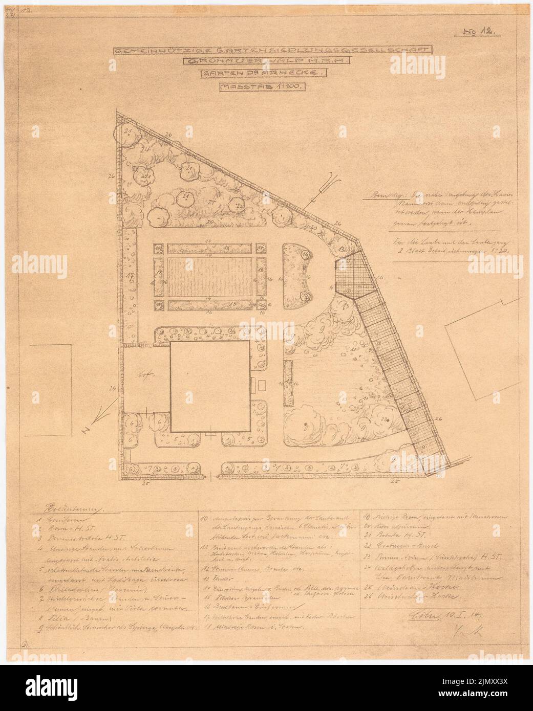 56+ Gartenanlage 1914 Ev, Interessenten an einem garten können