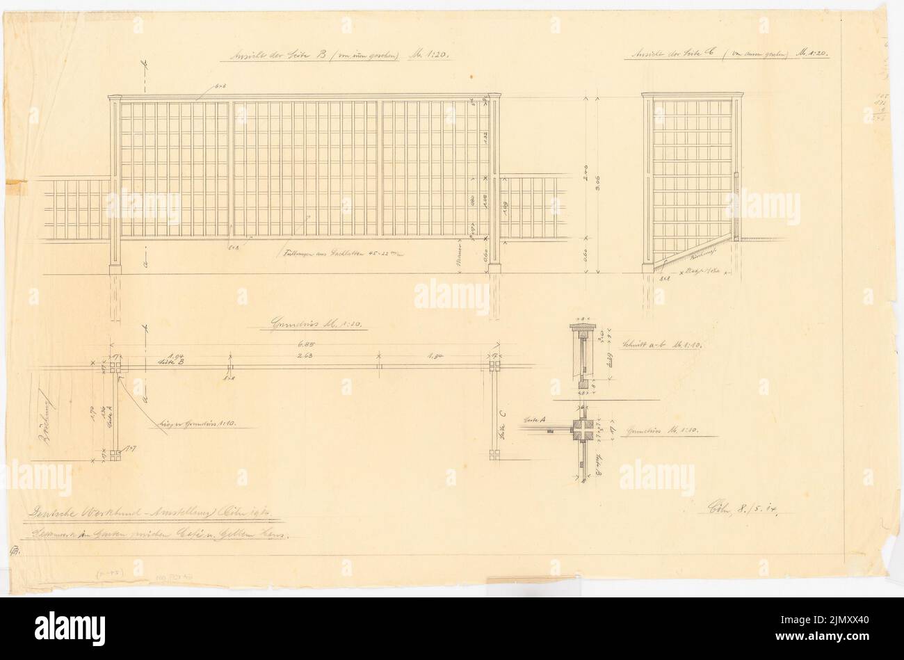 Gartenanlage deutsche werkbundausstellung koln 08 05 1914 hires stock
