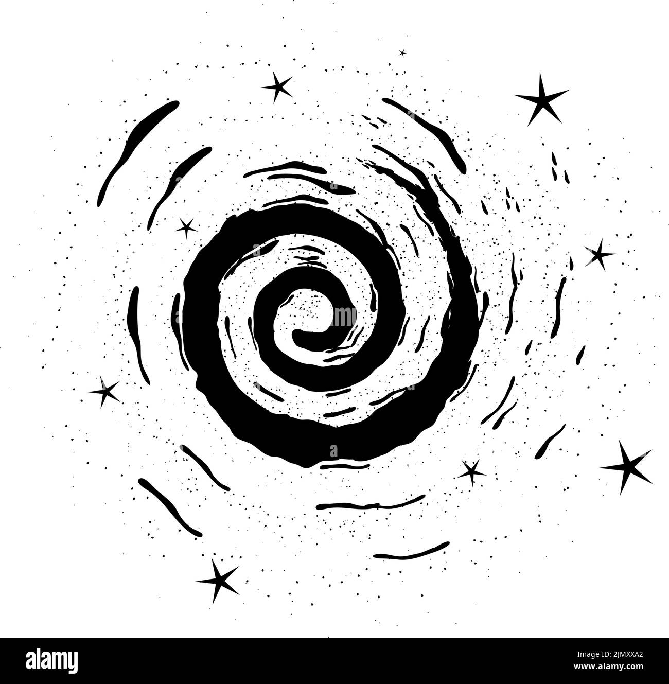 milky way spiral sketch icon Stock Vector Image & Art - Alamy