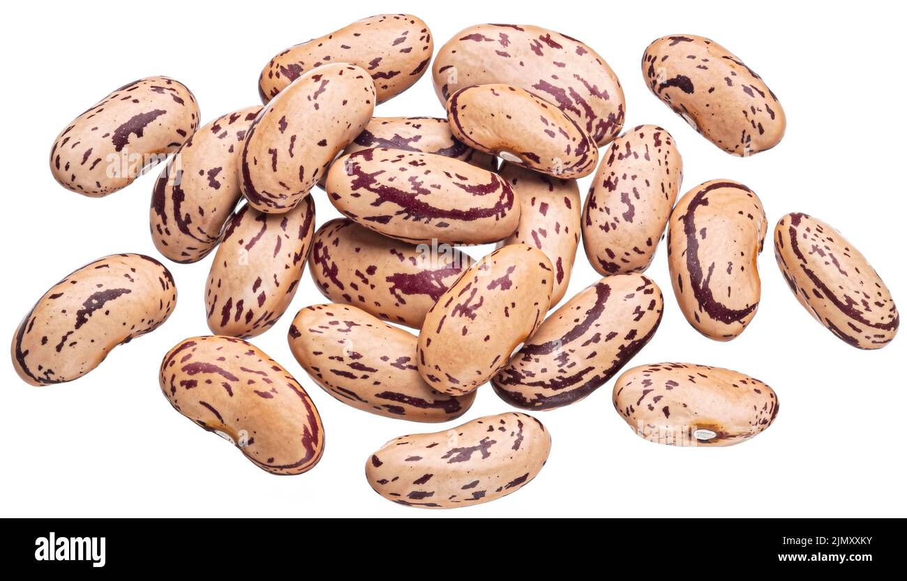Cranberry or pinto beans isolated on white background Stock Photo Alamy
