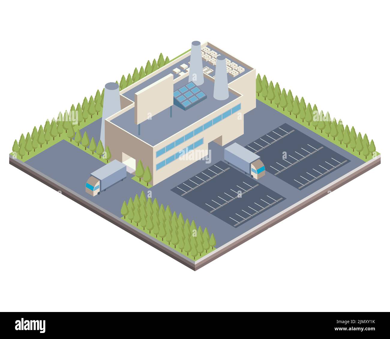 isometric industrial warehouse style scene Stock Vector Image & Art - Alamy