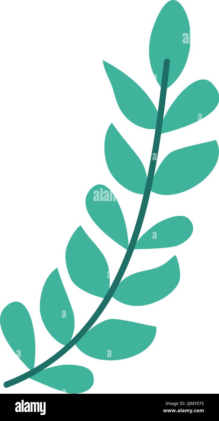 branch with leafs foliage nature icon Stock Vector Image & Art - Alamy