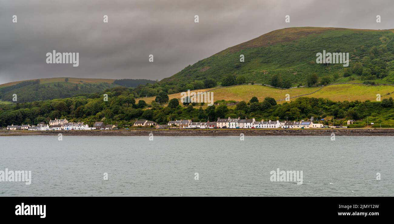 View of the small Scottish seaside village of Cairnryan in Dumfries and Galloway Stock Photo