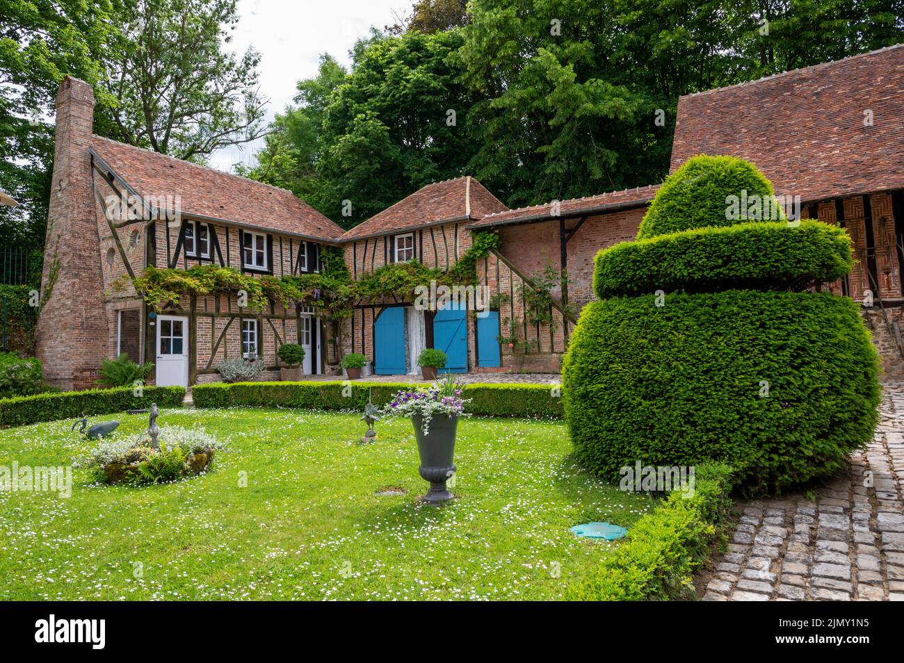 Tourist destination, one of most beautiful french villages, Gerberoy