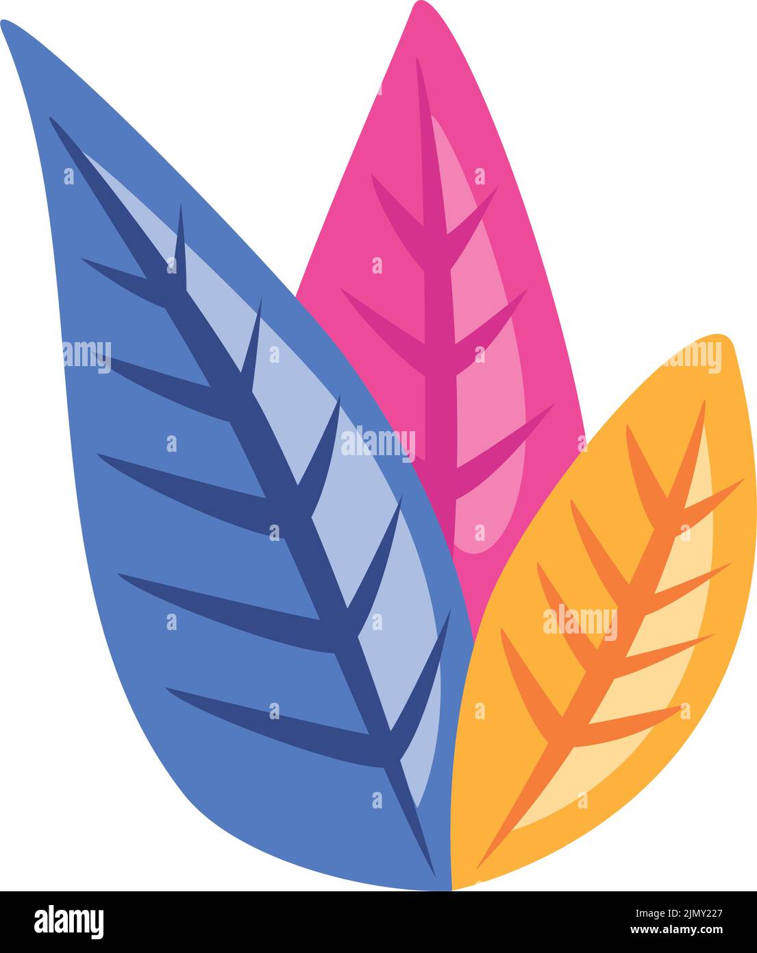 fulcolor leafs plant foliage icon Stock Vector Image & Art - Alamy