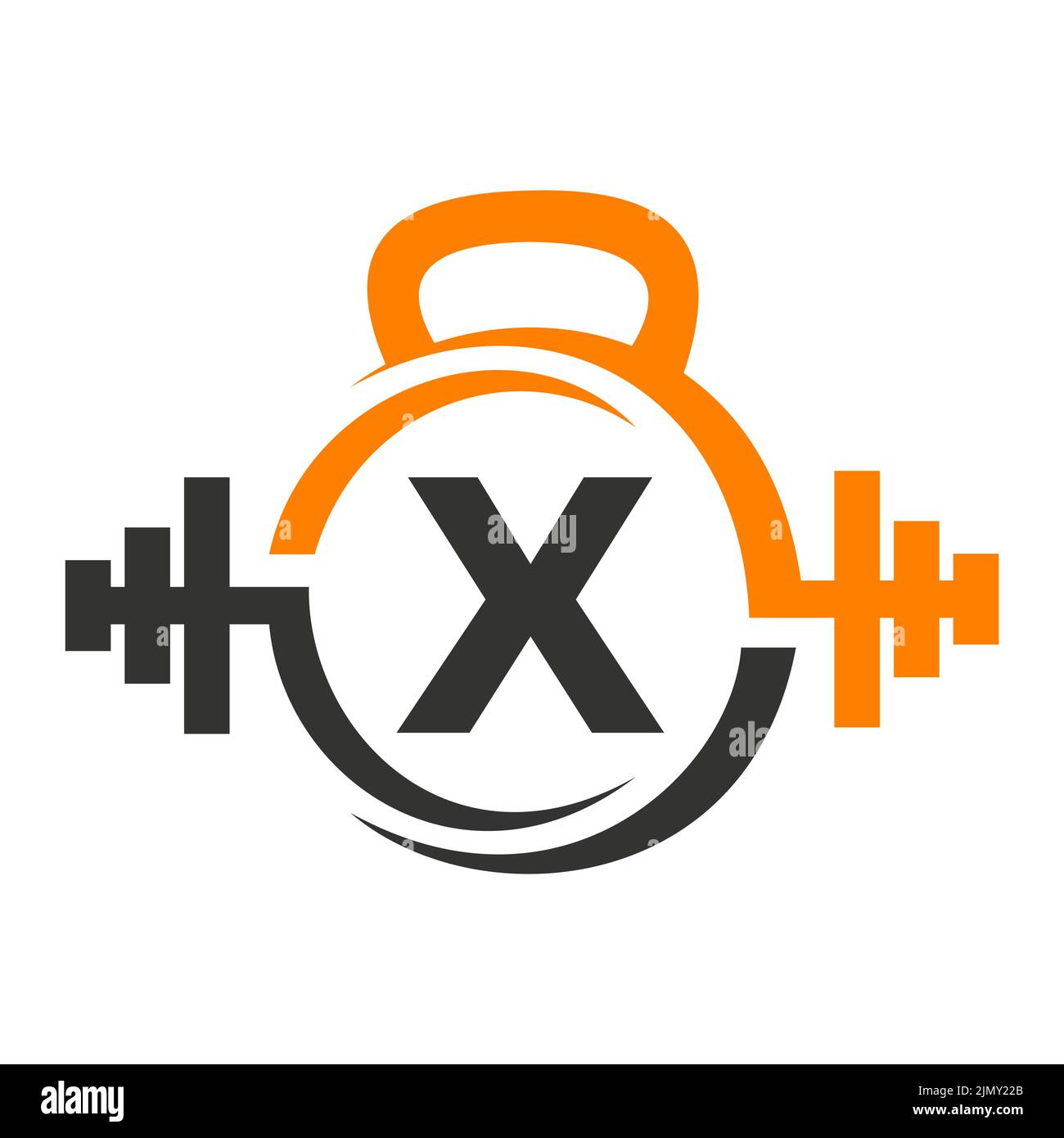Fitness Logo On Letter X. Gym and Fitness X Letter Sign Vector Template Stock Vector Image & Art