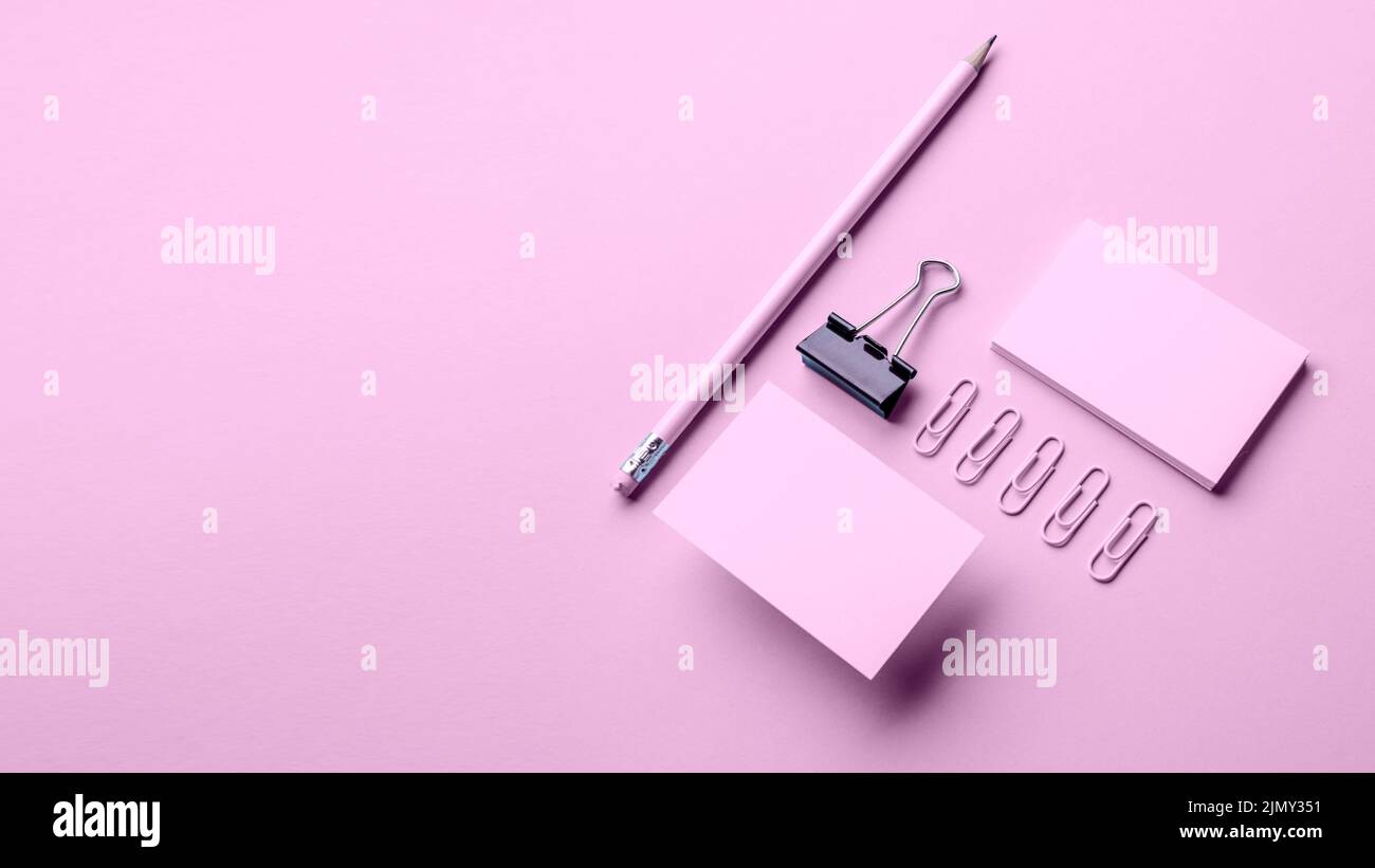 Minimalist monochrome office stationery supplies Stock Photo Alamy