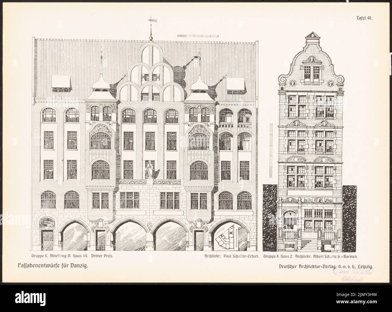 Schaller paul fassadenentwurfe fur danzig das ergebnis d we hires