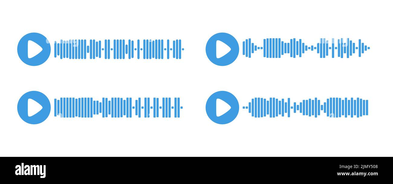 Recording of audio message template. UI element of audio record for ...