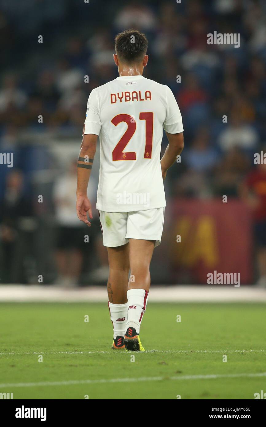 Rome, Italy. 07th Aug, 2022. Rome, Italy 07.08.2022: Paulo Dybala during the Pre-Season Friendly 2022/2023 match between AS Roma vs Shakhtar Donetsk at the Olimpic Stadium in Rome on 07 August 2022. Credit: Independent Photo Agency/Alamy Live News Stock Photo