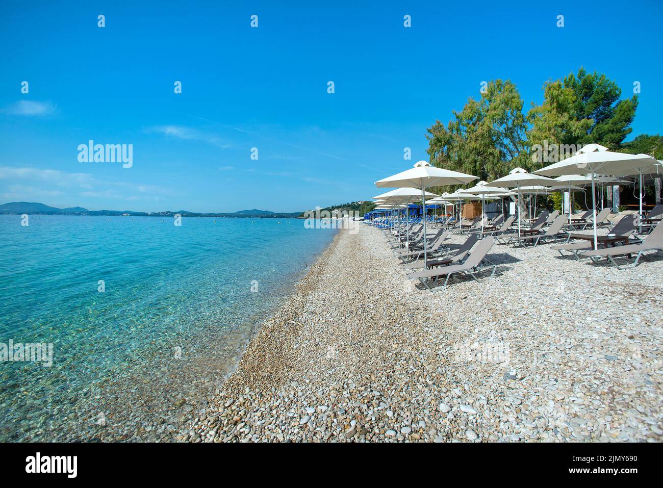 Barbati Beach, Corfu, Ionian islands, Greece Stock Photo