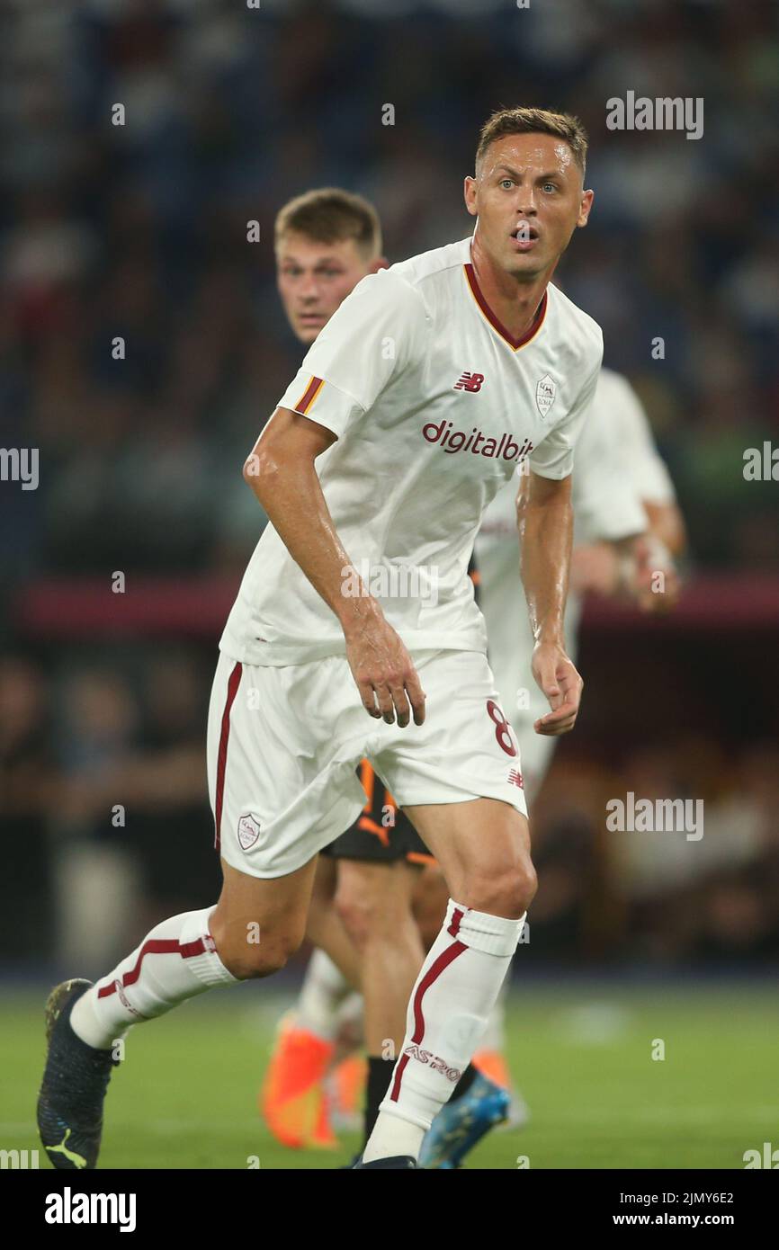 Rome, Italy. 07th Aug, 2022. Rome, Italy 07.08.2022: Matic during the Pre-Season Friendly 2022/2023 match between AS Roma vs Shakhtar Donetsk at the Olimpic Stadium in Rome on 07 August 2022. Credit: Independent Photo Agency/Alamy Live News Stock Photo