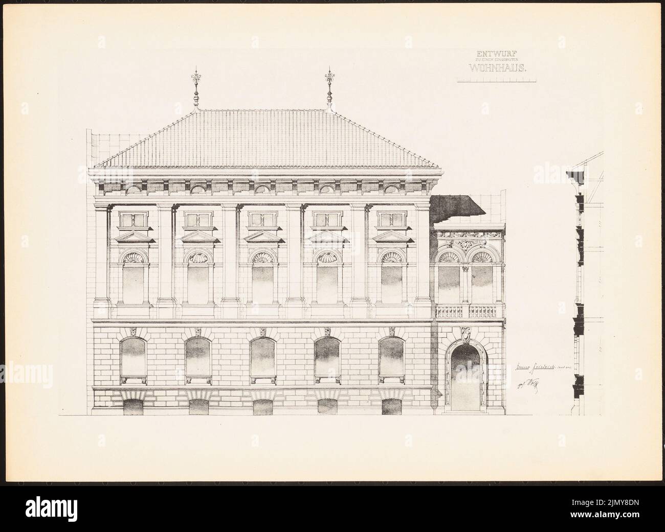 Friedrich bruno eingebautes wohnhaus aus hires stock photography and