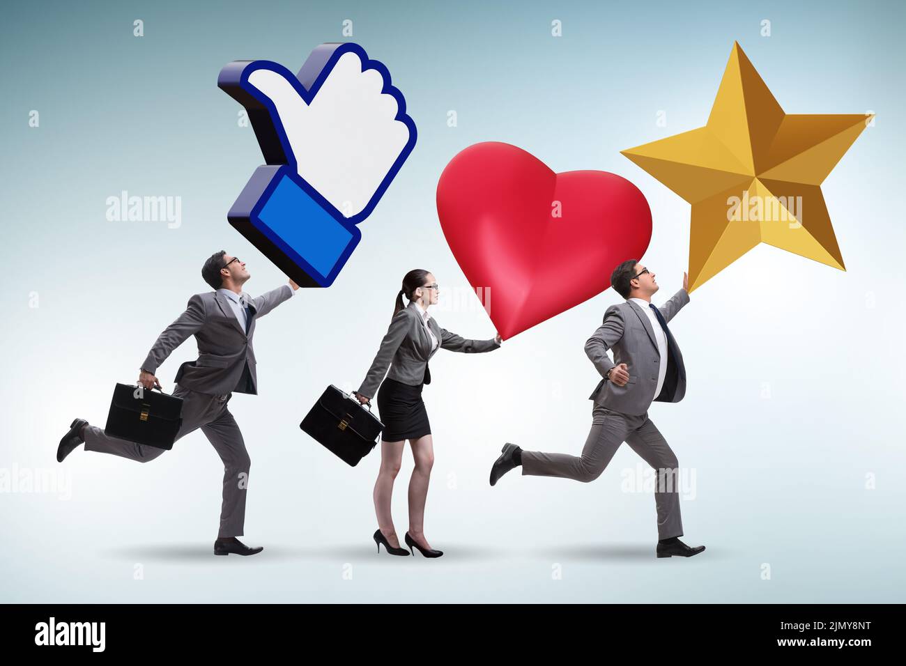 Business people in social engagement concept Stock Photo