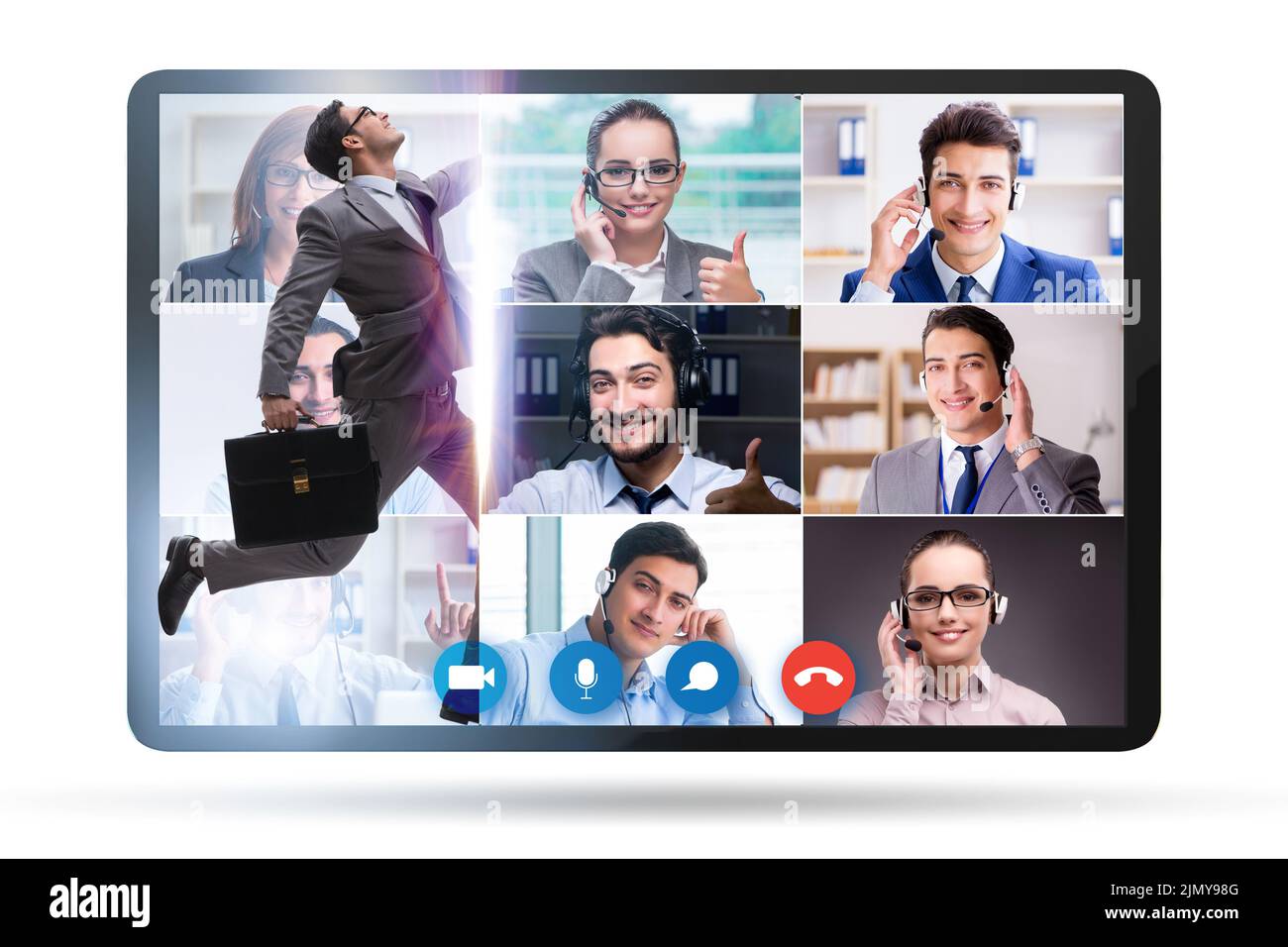 Video conferencing telepresence hi-res stock photography and images - Alamy