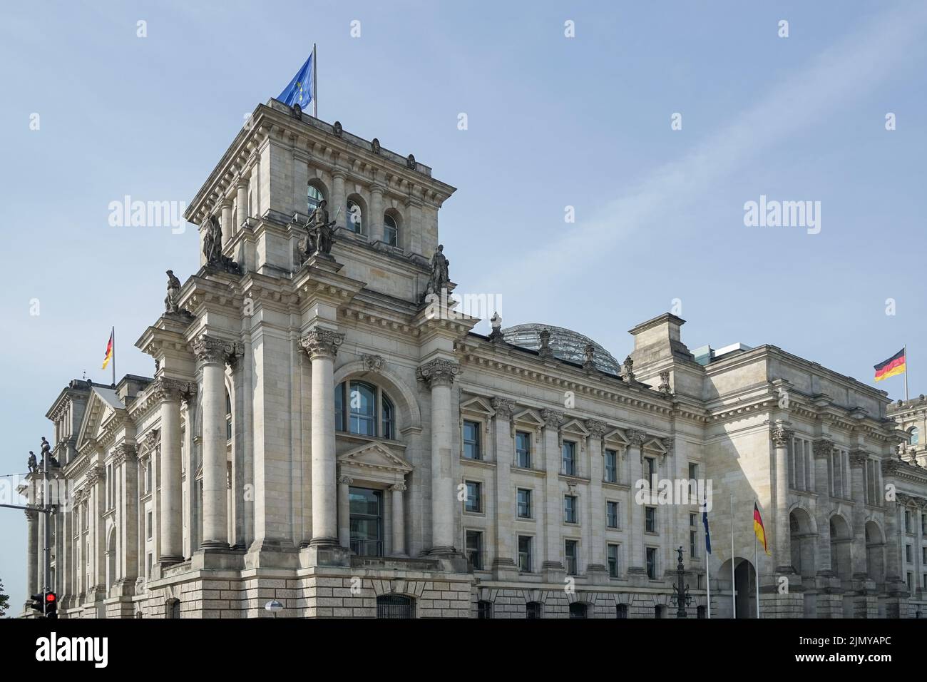 Berlin, Germany, 2014. View of the Reichstag in Berlin Stock Photo