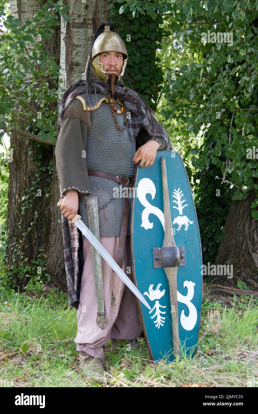 Aquileia, Italy. 22nd June, 2014. Celtic warrior. Credit: Independent Photo Agency/Alamy Live News Stock Photo
