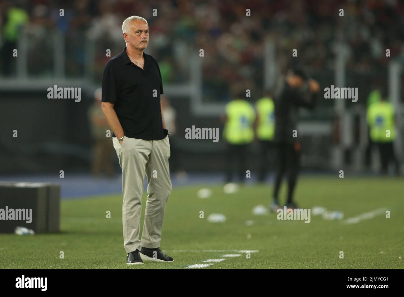 Rome, Italy. 07th Aug, 2022. Rome, Italy 07.08.2022: Jose Mourinho during the Pre-Season Friendly 2022/2023 match between AS Roma vs Shakhtar Donetsk at the Olimpic Stadium in Rome on 07 August 2022. Credit: Independent Photo Agency/Alamy Live News Stock Photo