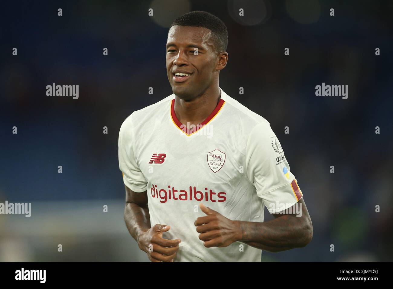 Rome, Italy. 07th Aug, 2022. Rome, Italy 07.08.2022: Smilling during the Pre-Season Friendly 2022/2023 match between AS Roma vs Shakhtar Donetsk at the Olimpic Stadium in Rome on 07 August 2022. Credit: Independent Photo Agency/Alamy Live News Stock Photo