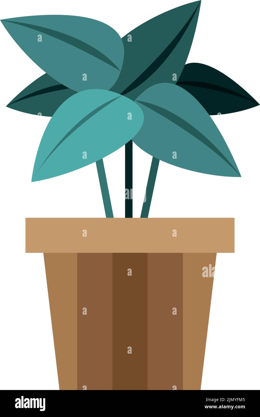 houseplant in pot nature icon Stock Vector Image & Art - Alamy