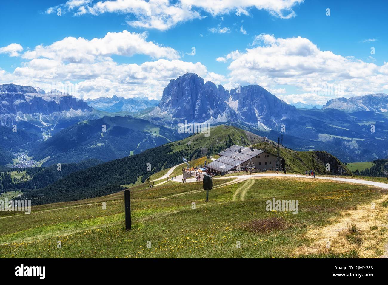 Seceda cable car station Stock Photo Alamy
