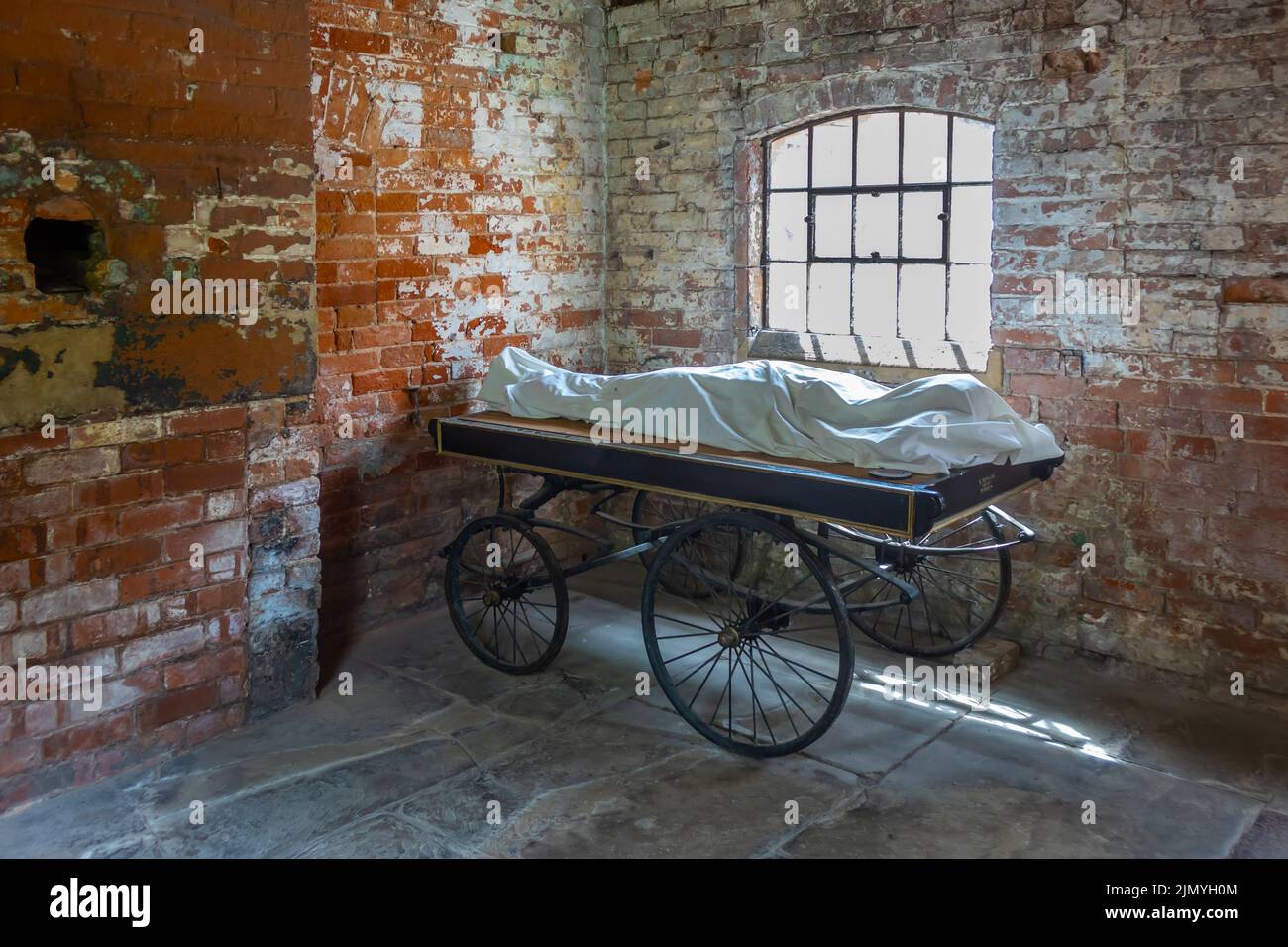 England, Nottinghamshire, Southwell, The Workhouse, Dead room Stock Photo