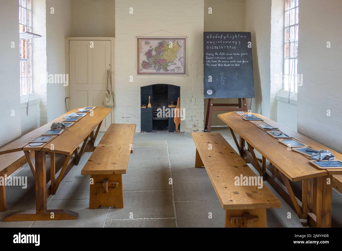 England, Nottinghamshire, Southwell, The Workhouse, schoolroom Stock Photo