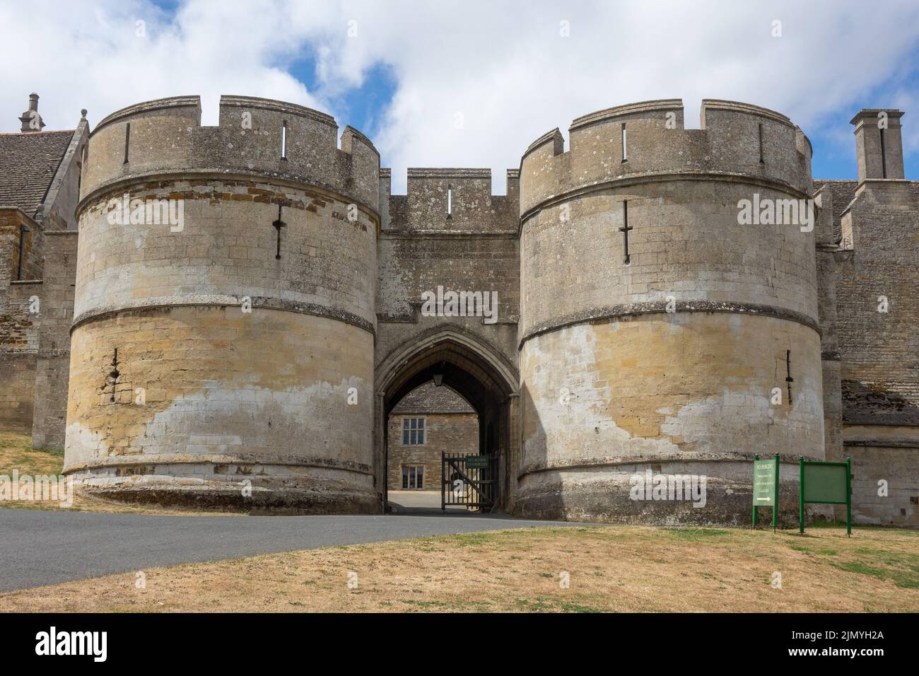 England, Northamptonshire, Rockingham castle entrance Stock Photo