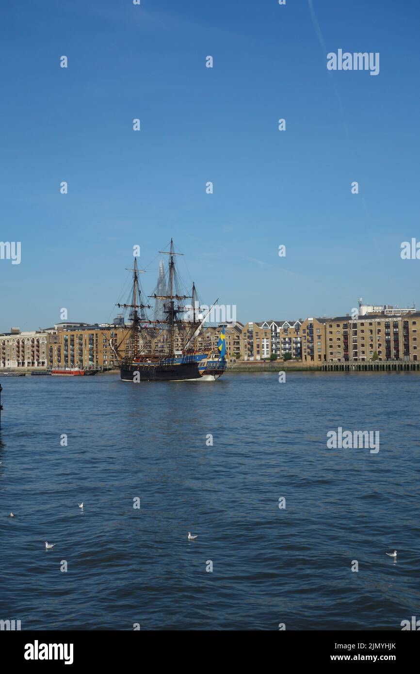 Götheborg of Sweden, River Thames, London, UK Stock Photo