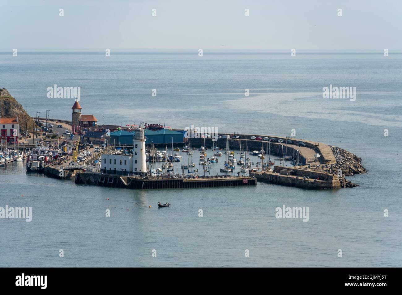 SCARBOROUGH,  NORTH YORKSHIRE, UK - JULY 18: View of the harbour in Scarborough, North Yorkshire on July 18, 2022 Stock Photo