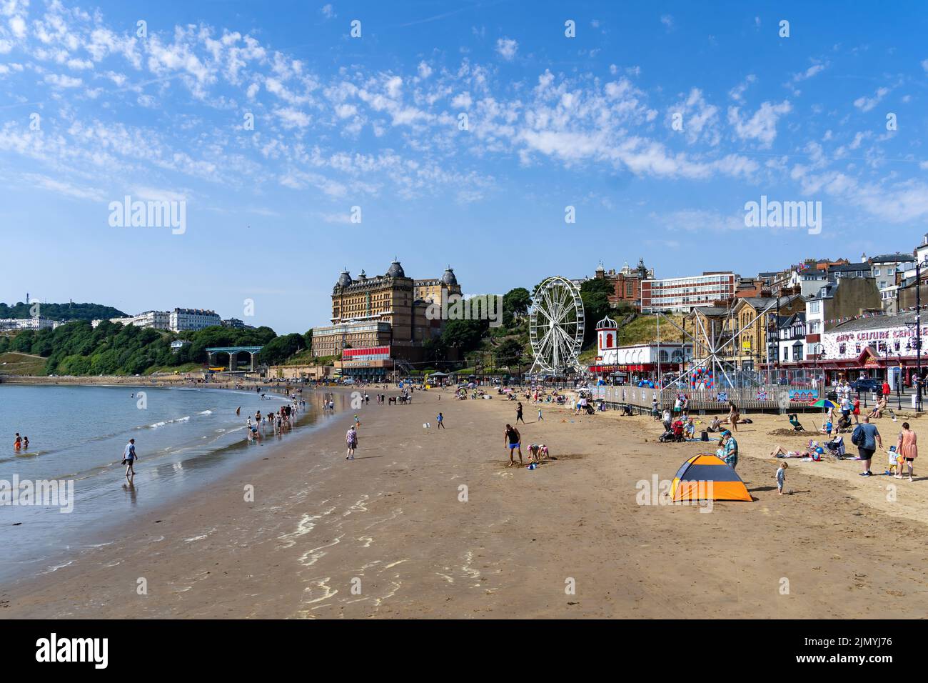 View of the sea front in Scarborough, North Yorkshire Stock Photo Alamy