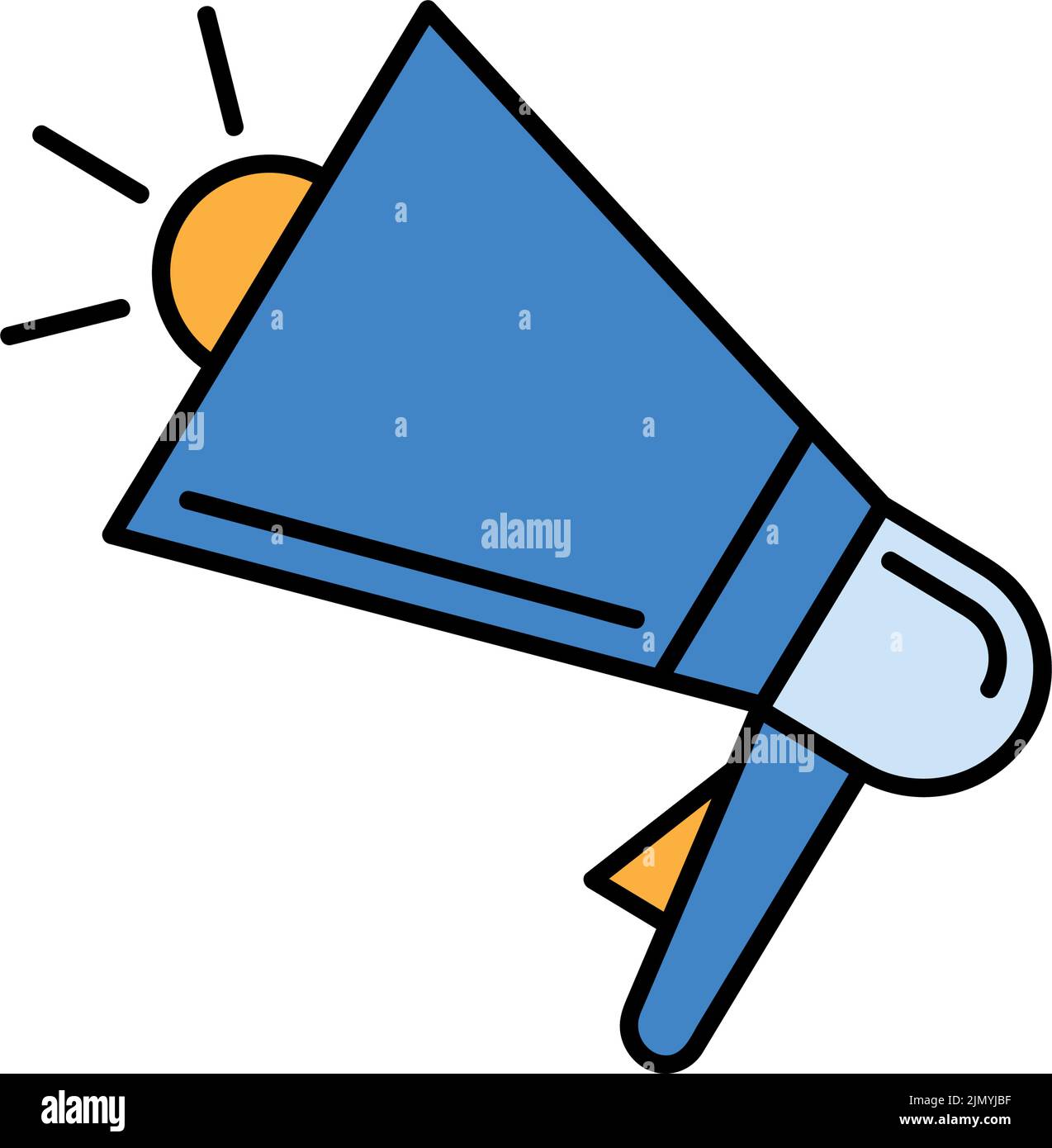 blue megaphone sound device icon Stock Vector Image & Art Alamy