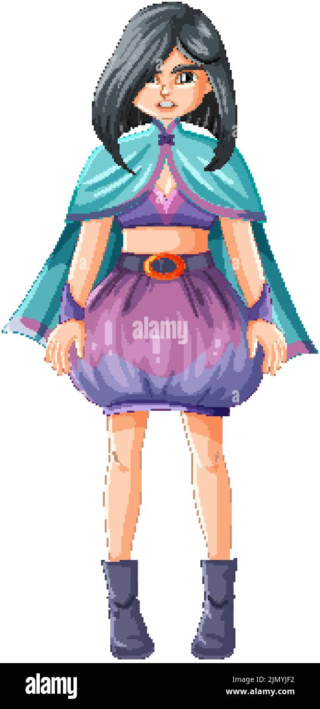 Beautiful witch cartoon character illustration Stock Vector Image & Art